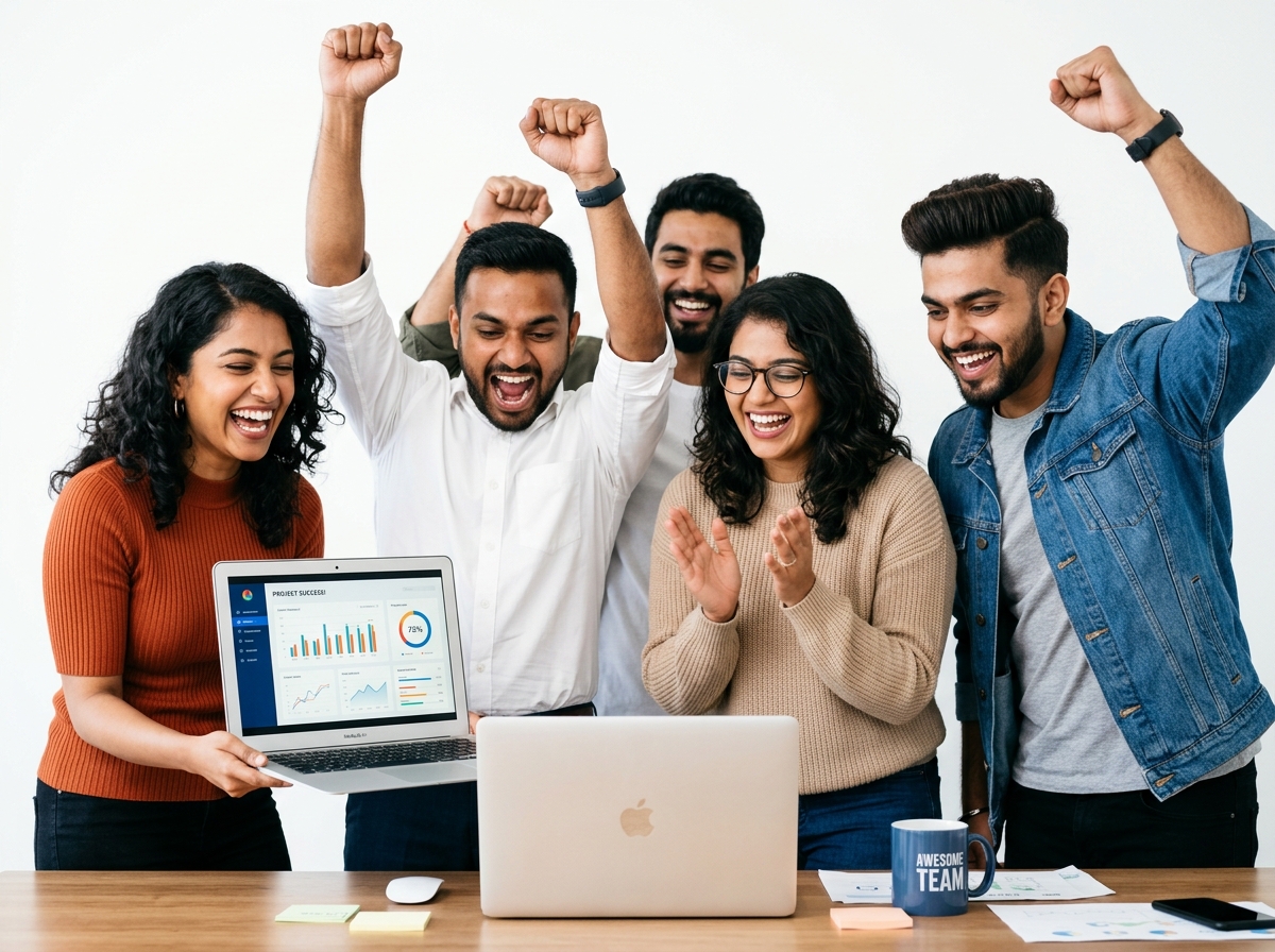 Marketing Team Celebrating Success